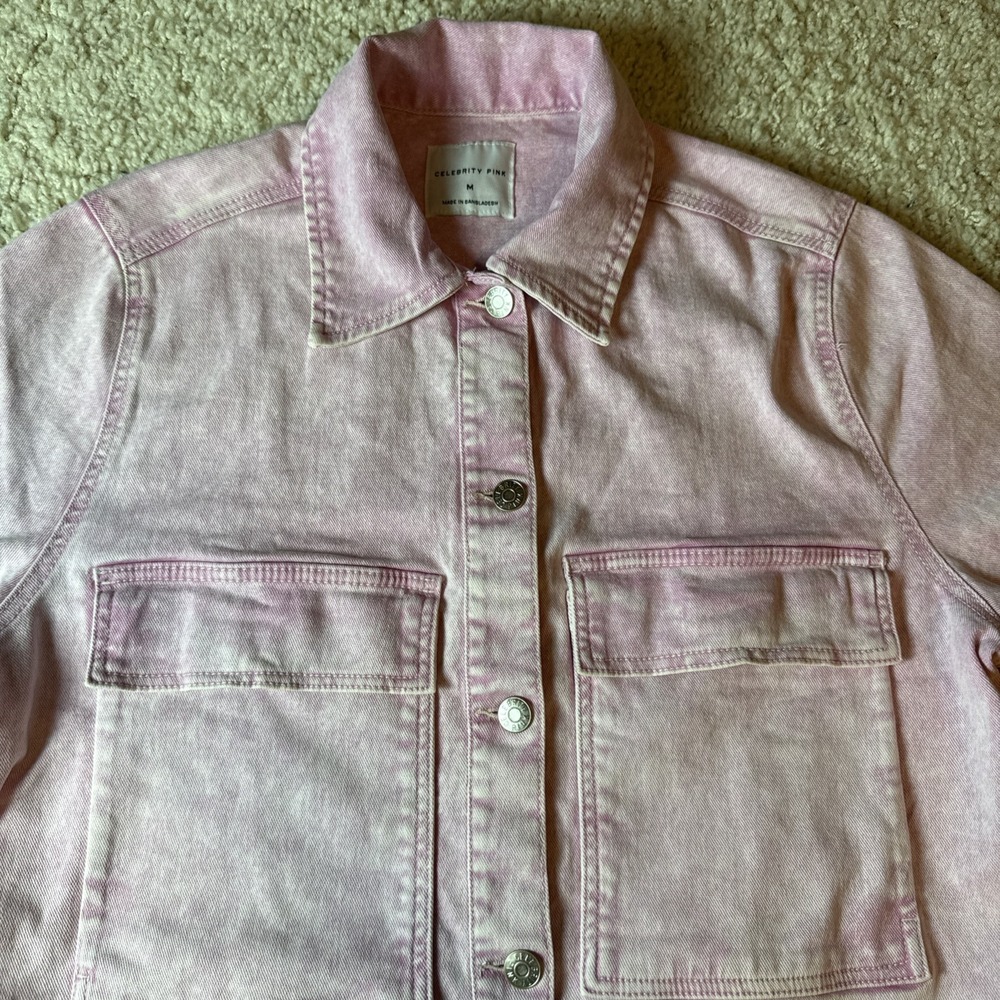 Celebrity Pink Jean‎ Jacket Women PINK Medium Cowboy NEVER WORN